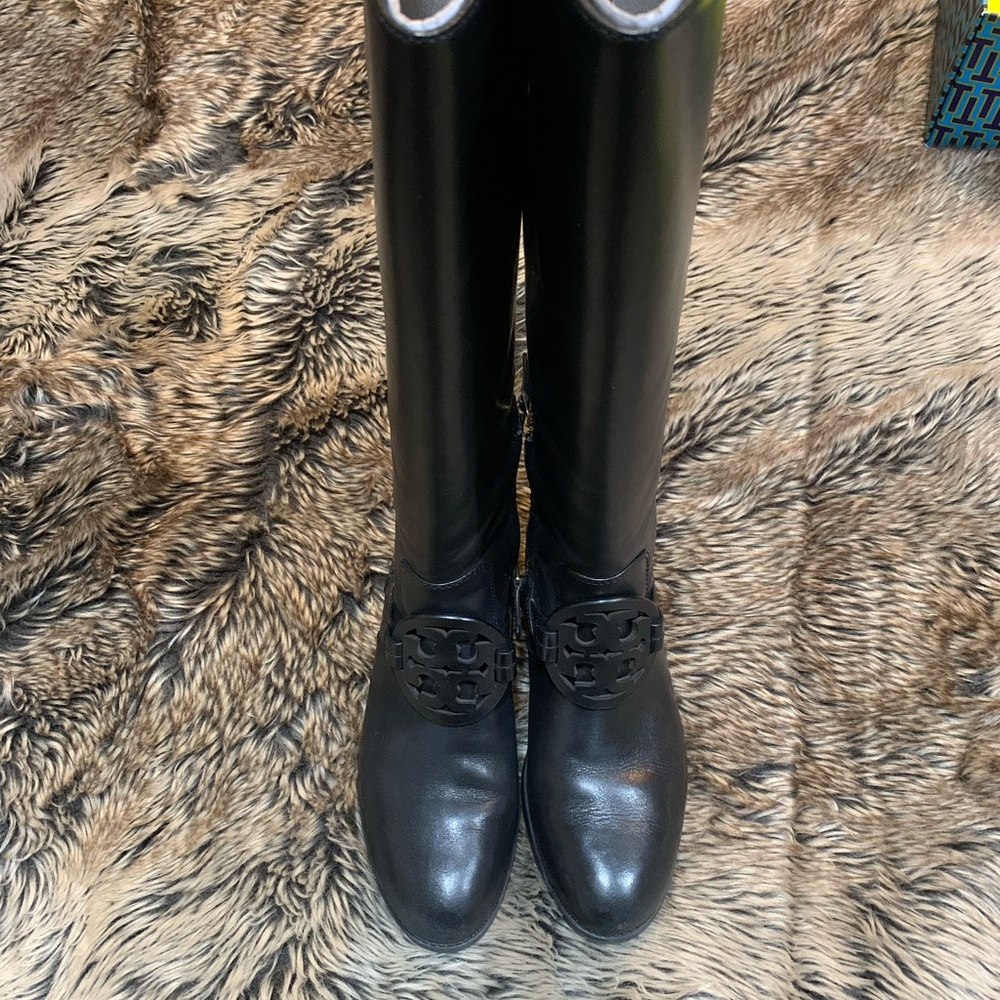 Tory Burch 7.5 Black Miller Pull On Boot Style 40372 Box & Dust Cover list $525